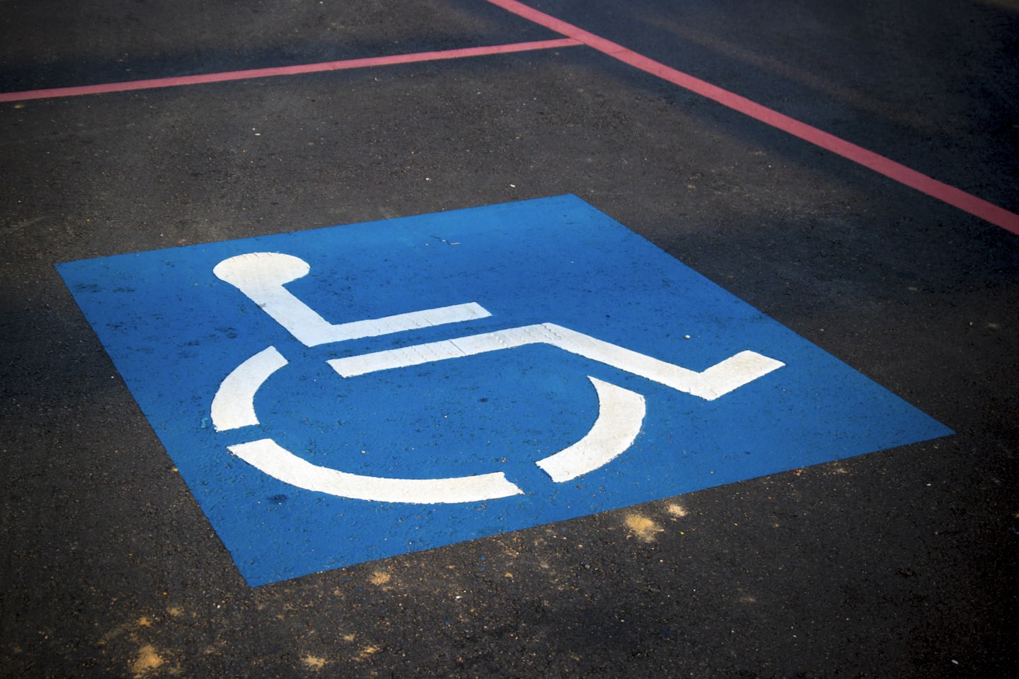 Photograph of a handicap parking space