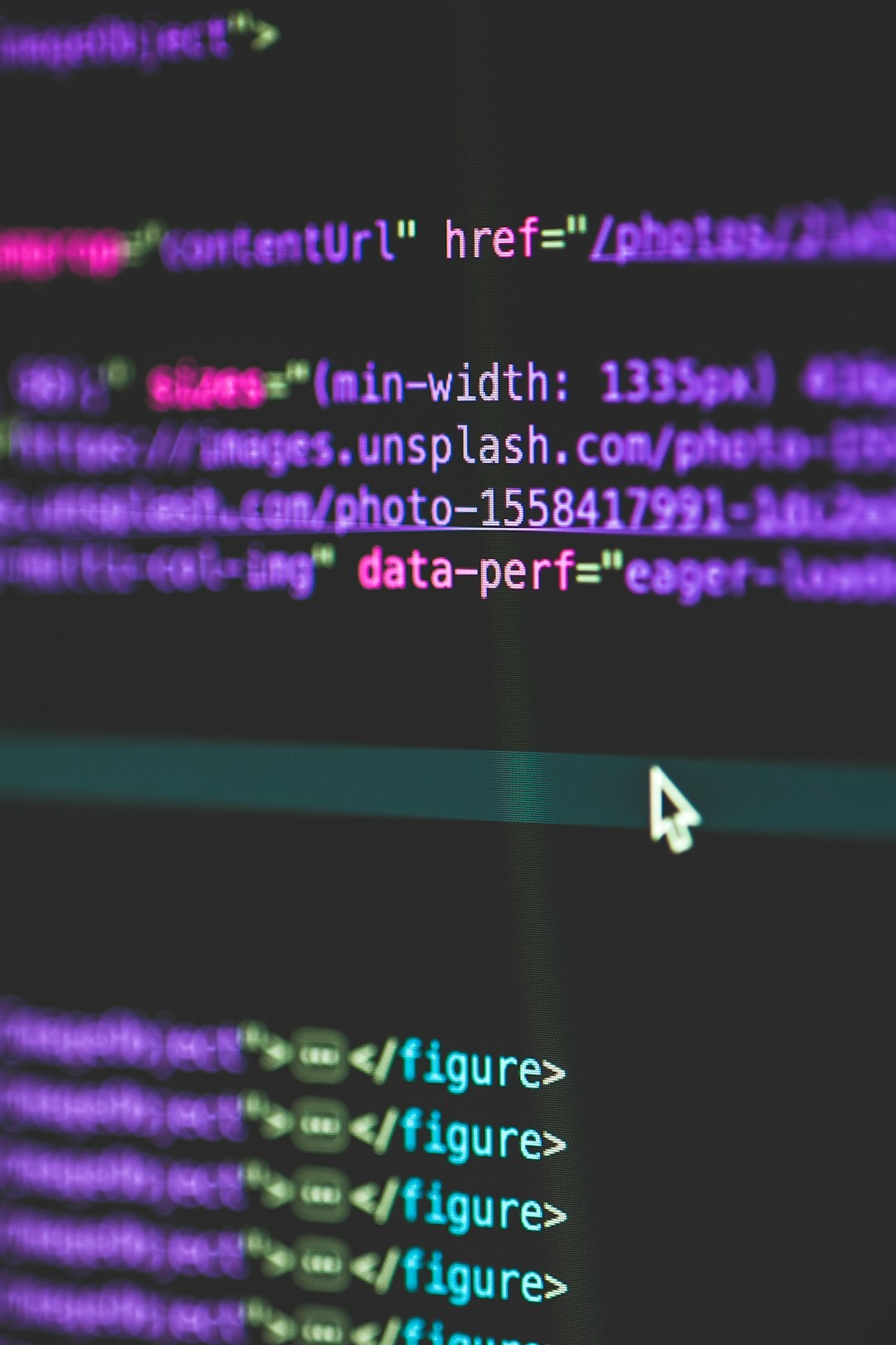 Random texture image with out of focus code